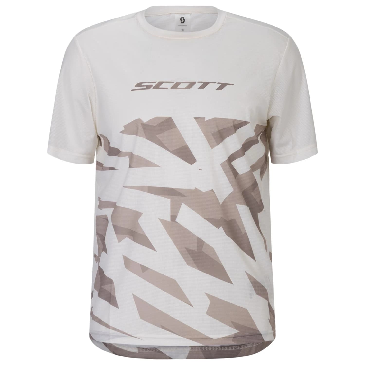 Мъжка фланелка с къс ръкав за колоездене Scott Tee Vertic Lt S/S Cycling jersey - Cotton White