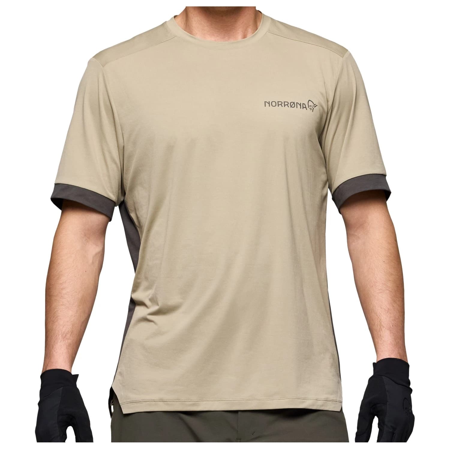 Мъжка фланелка с къс ръкав за колоездене Norrøna Fjørå Equaliser T-Shirt Cycling jersey - Winter Twig / Beluga