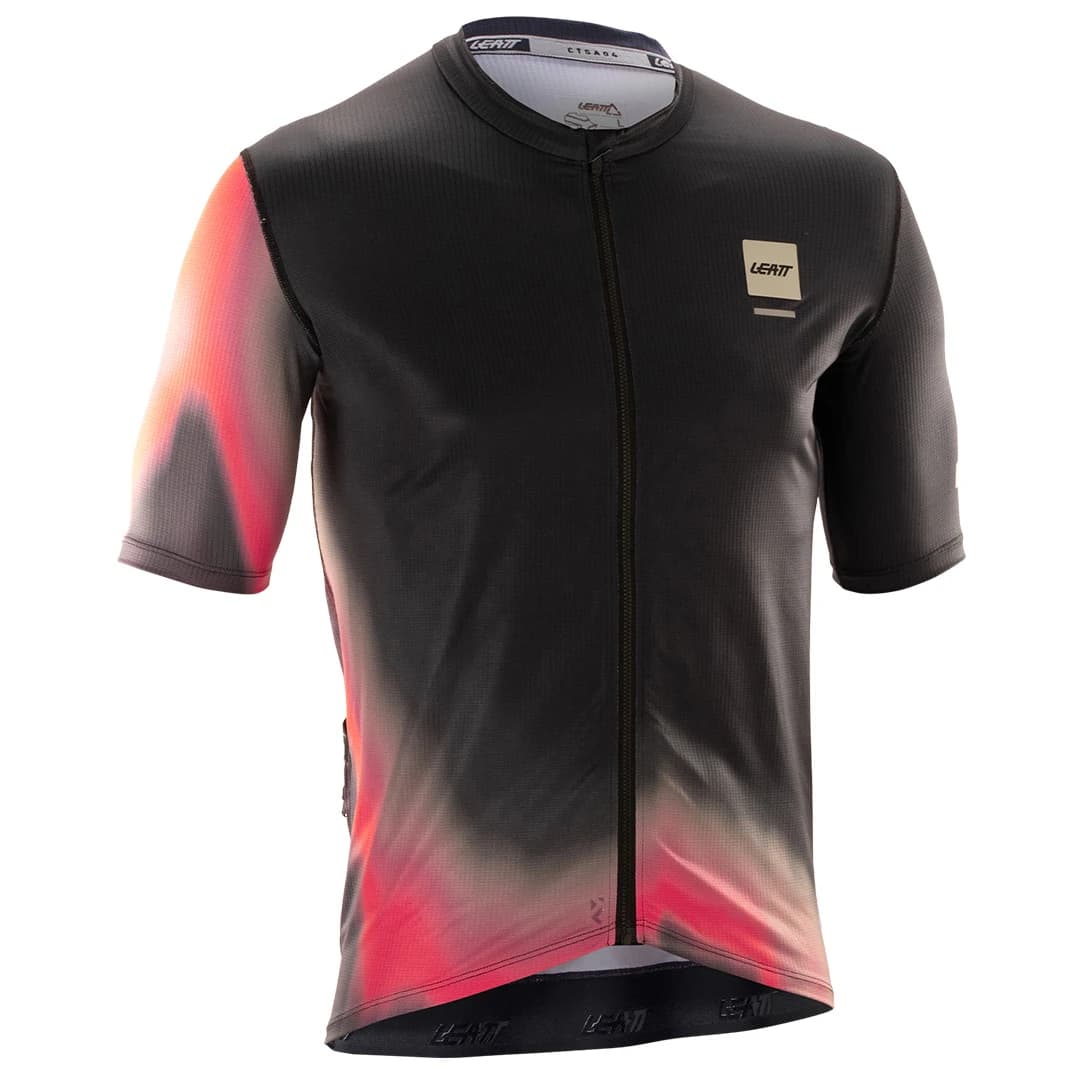 Мъжка фланелка с къс ръкав за колоездене Leatt MTB Endurance 3.0 Jersey Cycling jersey - Heatmap Black