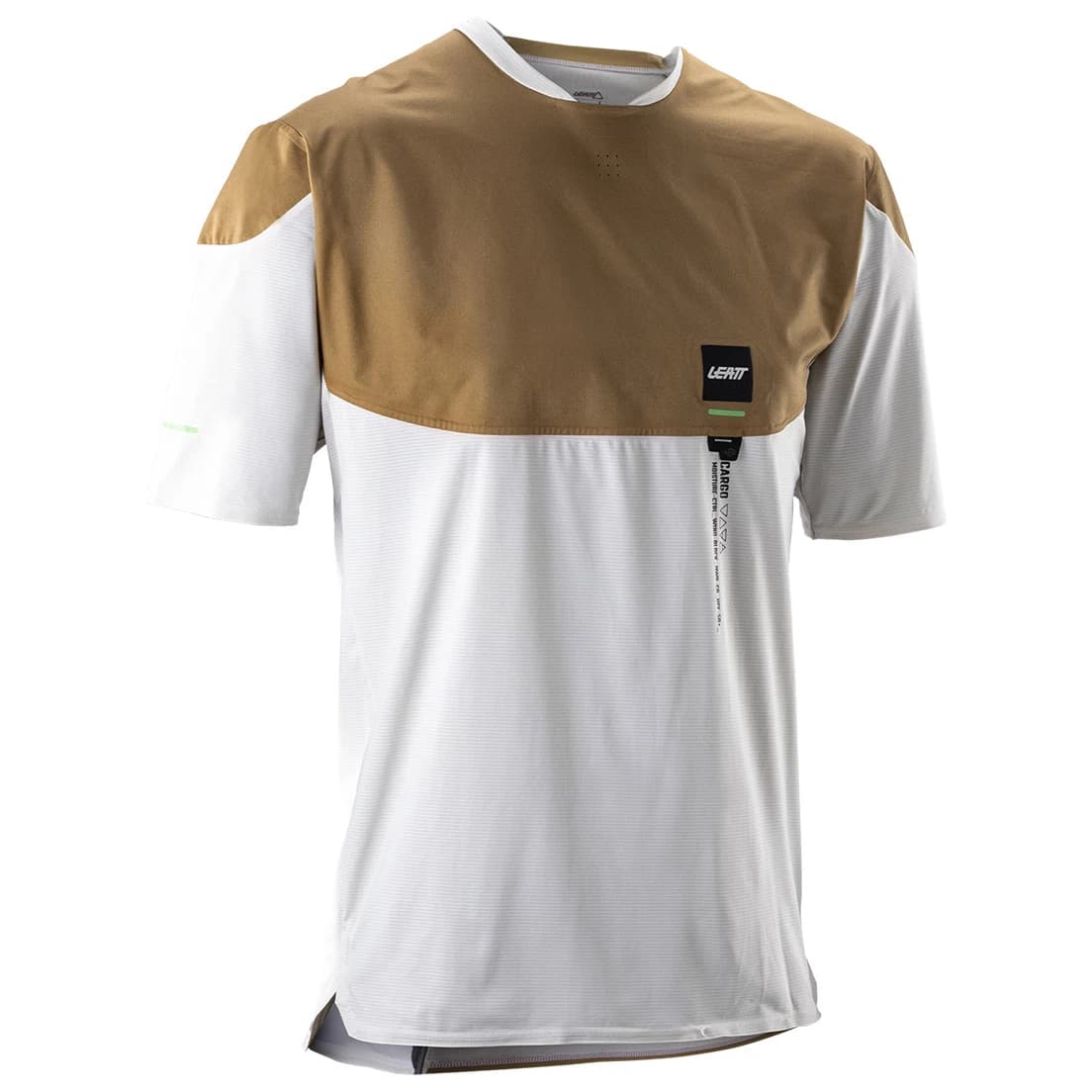 Мъжка фланелка с къс ръкав за колоездене Leatt MTB Trail 6.0 Jersey Cargo Cycling jersey - Brass Brown