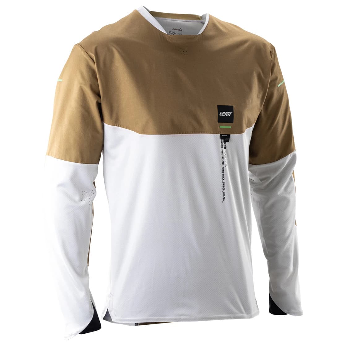 Мъжка фланелка с дълъг ръкав за колоездене Leatt MTB Trail 6.0 L/S Jersey Cargo Cycling jersey - Brass Brown