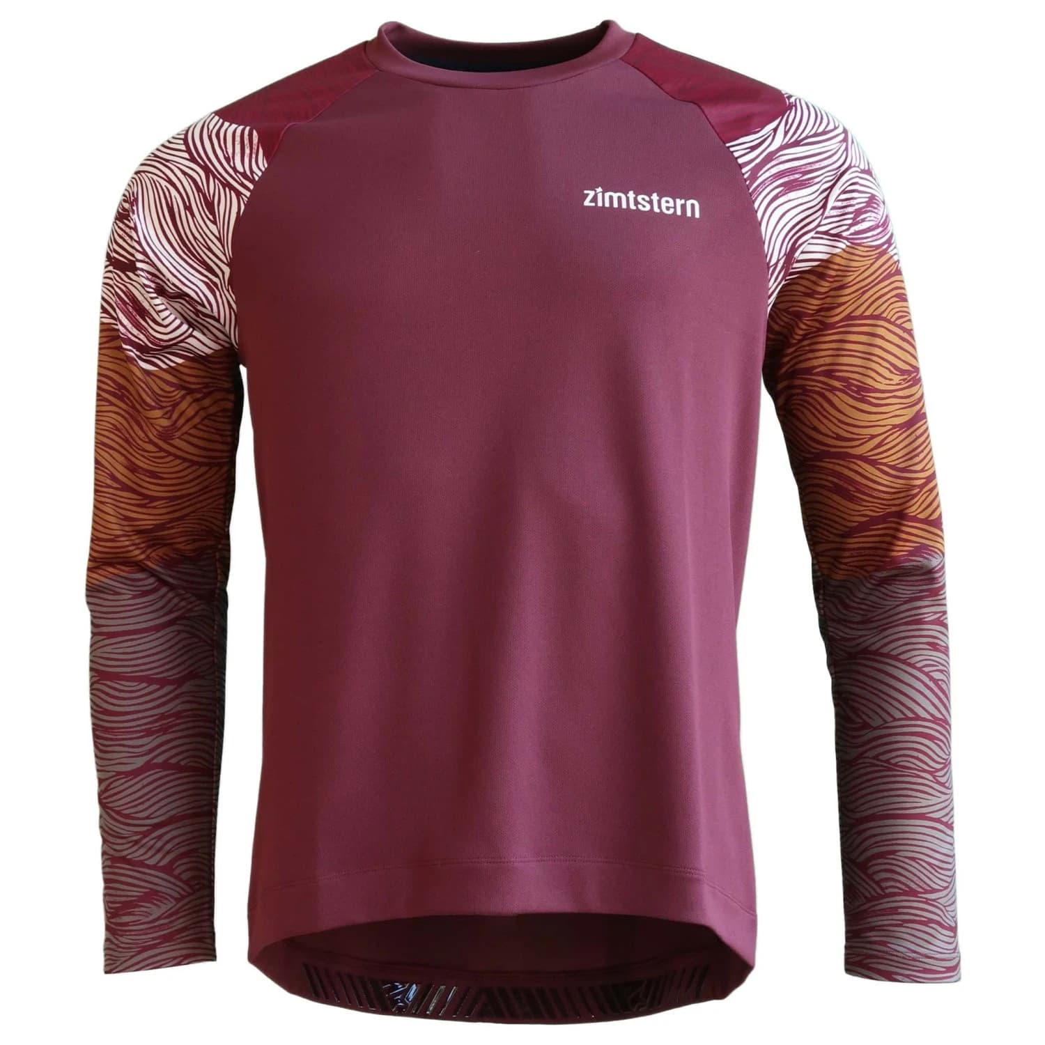 Мъжка фланелка с дълъг ръкав за колоездене Zimtstern Braapz Shirt L/S Cycling jersey - Windsor Wine
