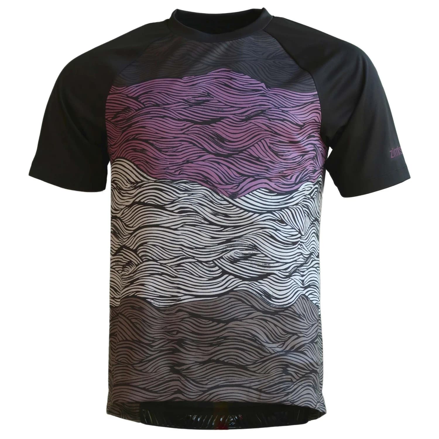 Мъжка фланелка с къс ръкав за колоездене Zimtstern Braapz Shirt S/S Cycling jersey - Pirate Black