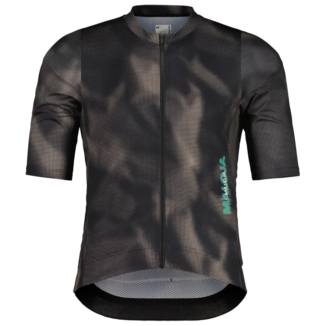Мъжка фланелка с къс ръкав за колоездене Maloja GosingM. Cycling jersey - Deep Black Papermountains