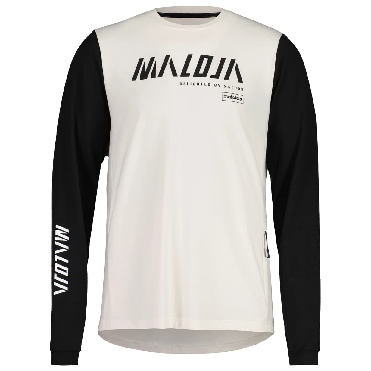 Фланелка с дълъг ръкав за колоездене Maloja HaunoldM. Cycling jersey - Shaded White Multi