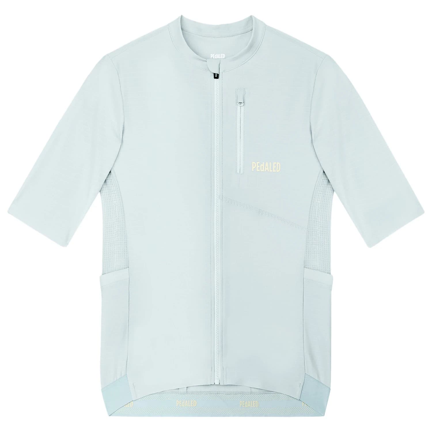 Мъжка фланелка с къс ръкав за колоездене Pedaled Odyssey Jersey Cycling jersey - Light Blue