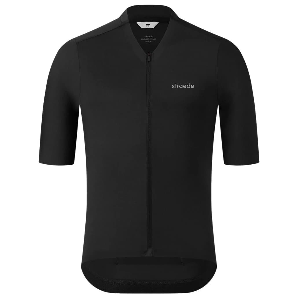 Фланелка с къс ръкав за колоездене straede Aerlig Jersey Cycling jersey - Black