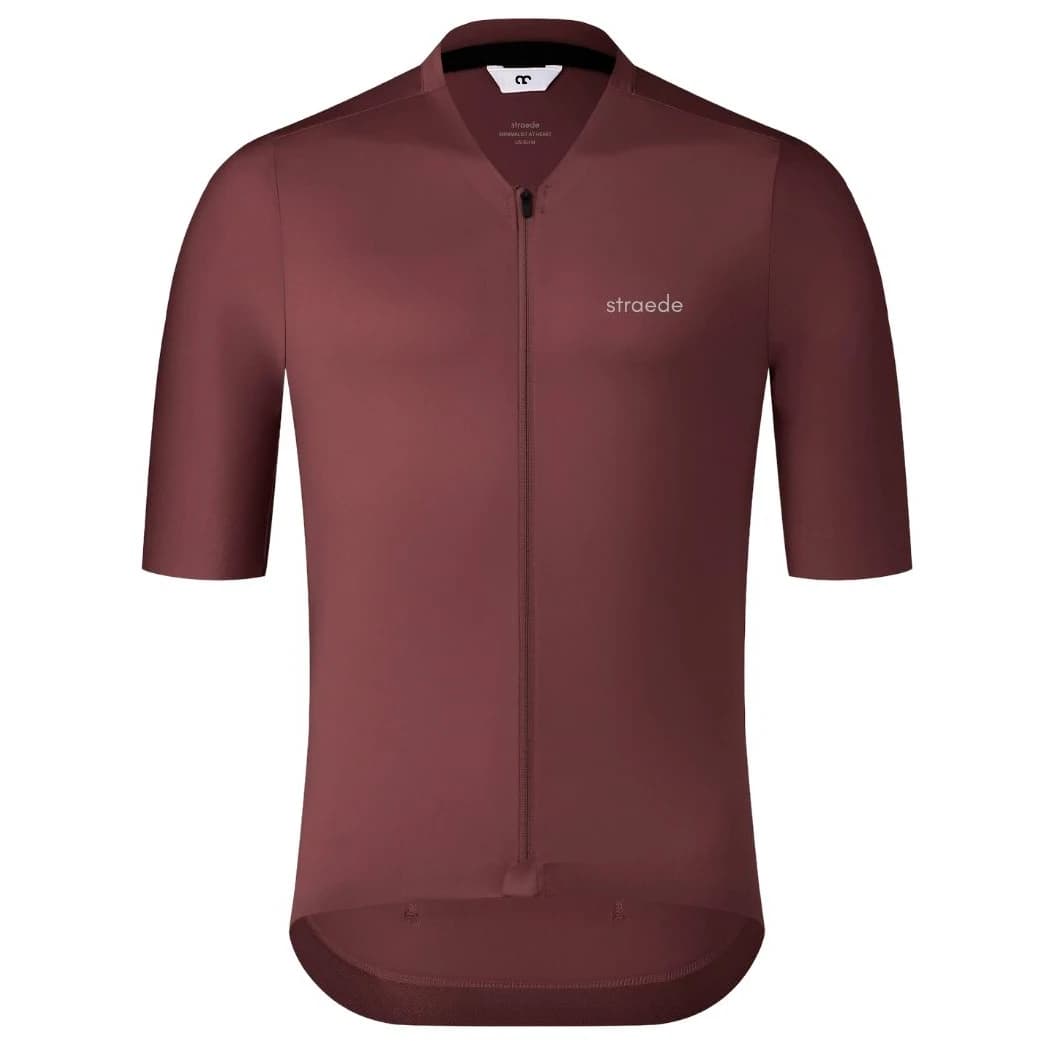 Фланелка с къс ръкав за колоездене straede Aerlig Jersey Cycling jersey - Wine