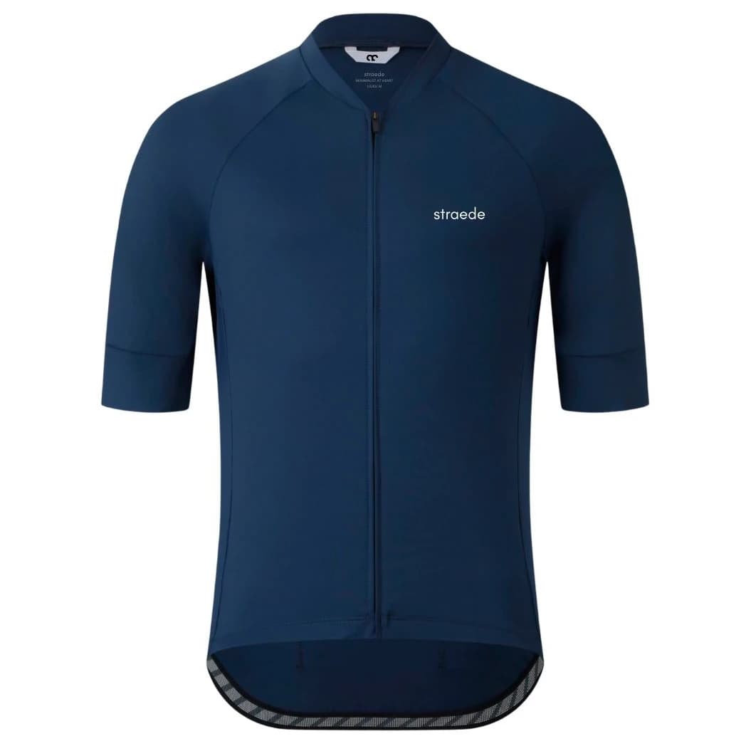 Мъжка фланелка с къс ръкав за колоездене straede Kaern Jersey Cycling jersey - Deep Blue