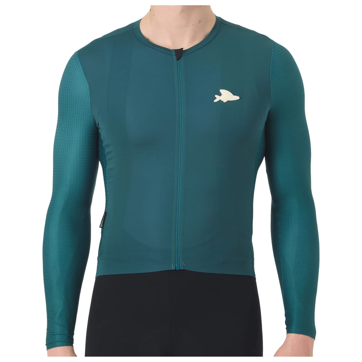 Мъжка фланелка с дълъг ръкав за колоездене CAFÉ DU CYCLISTE Andrea Cycling jersey - Dark Sea