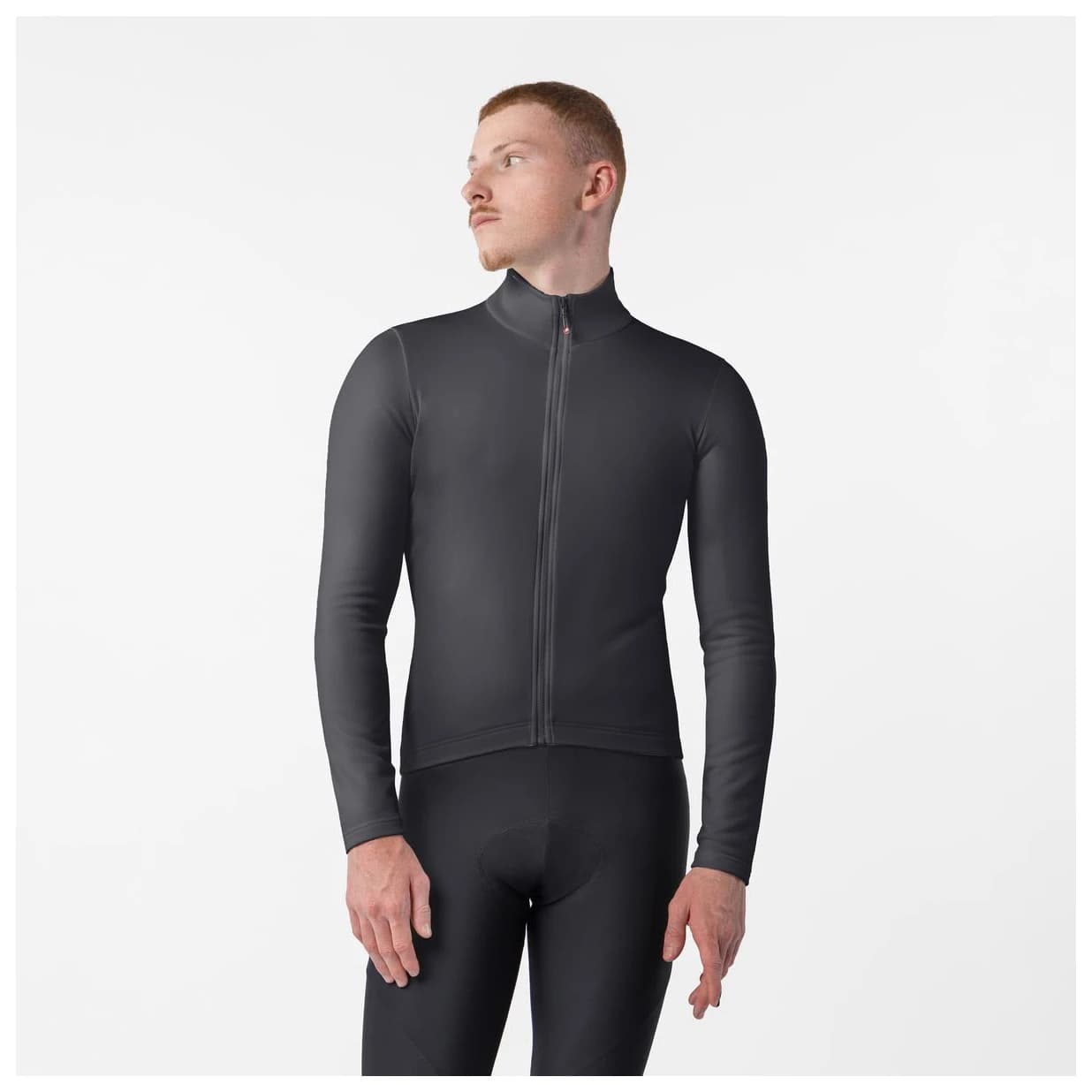 Мъжка фланелка с дълъг ръкав за колоездене Castelli Competizione Thermal L/S Jersey Cycling jersey - Black