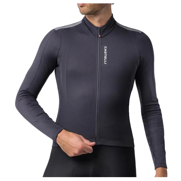 Мъжка фланелка с дълъг ръкав за колоездене Castelli Puro 4.1 Jersey Cycling jersey - Dark Gray