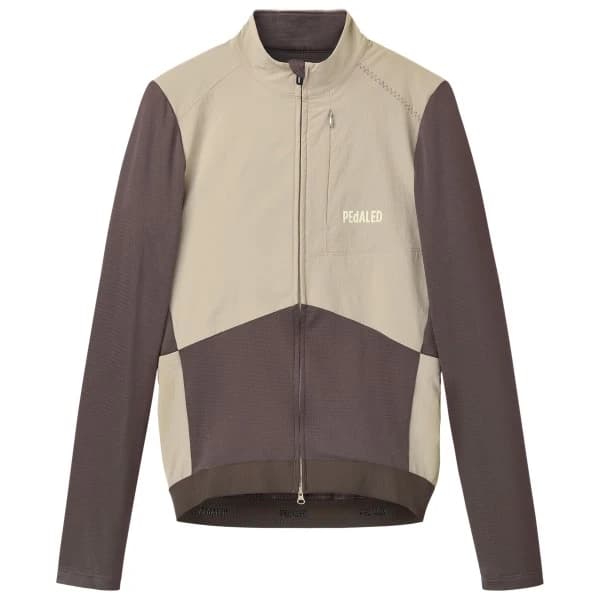 Фланелка с дълъг ръкав за колоездене Pedaled Odyssey Windblock Merino Jersey Cycling jersey - Raisin Purple