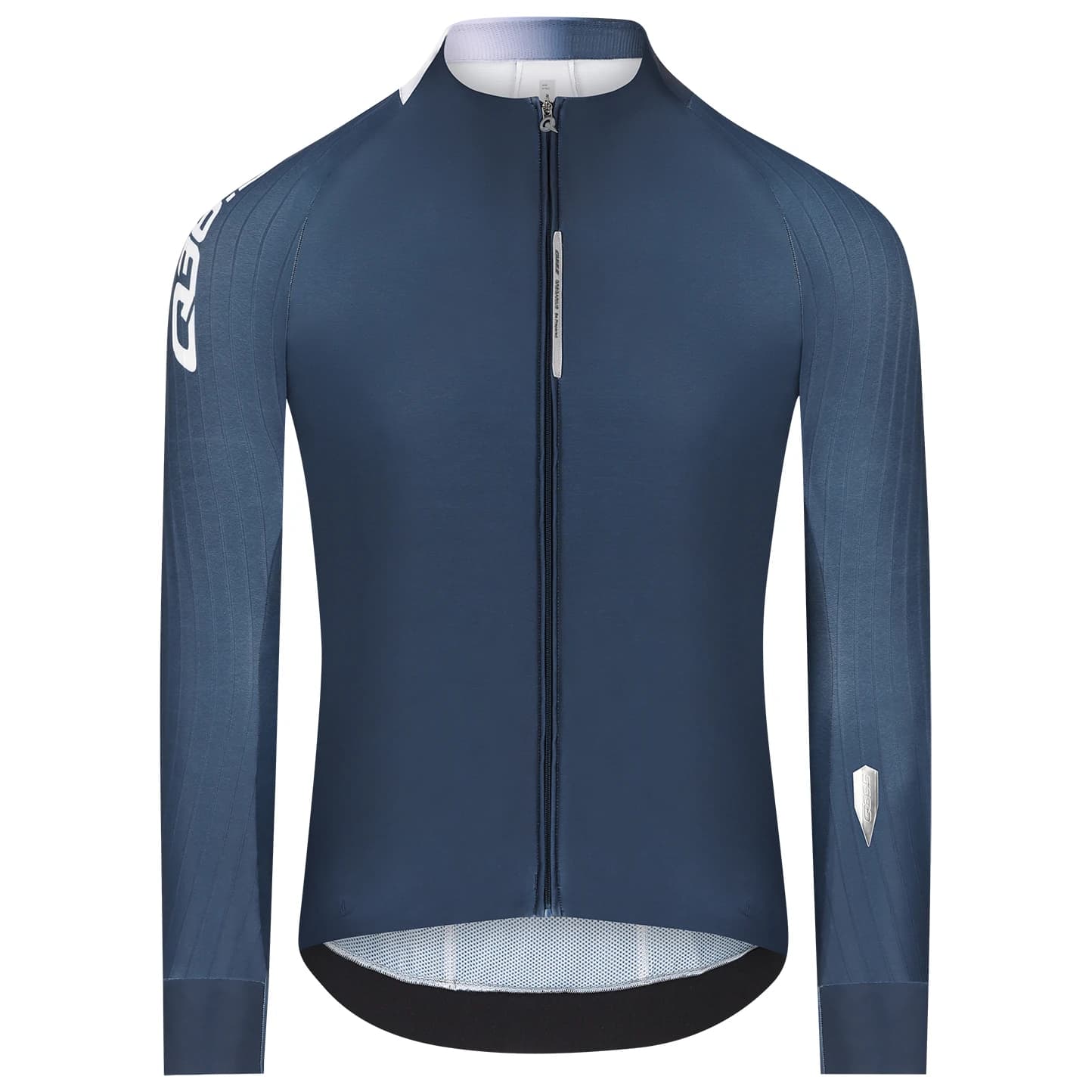 Фланелка с дълъг ръкав за колоездене Q36.5 Gregarius Hybrid Collar Fade L/S Jersey Cycling jersey - Nautica Blue