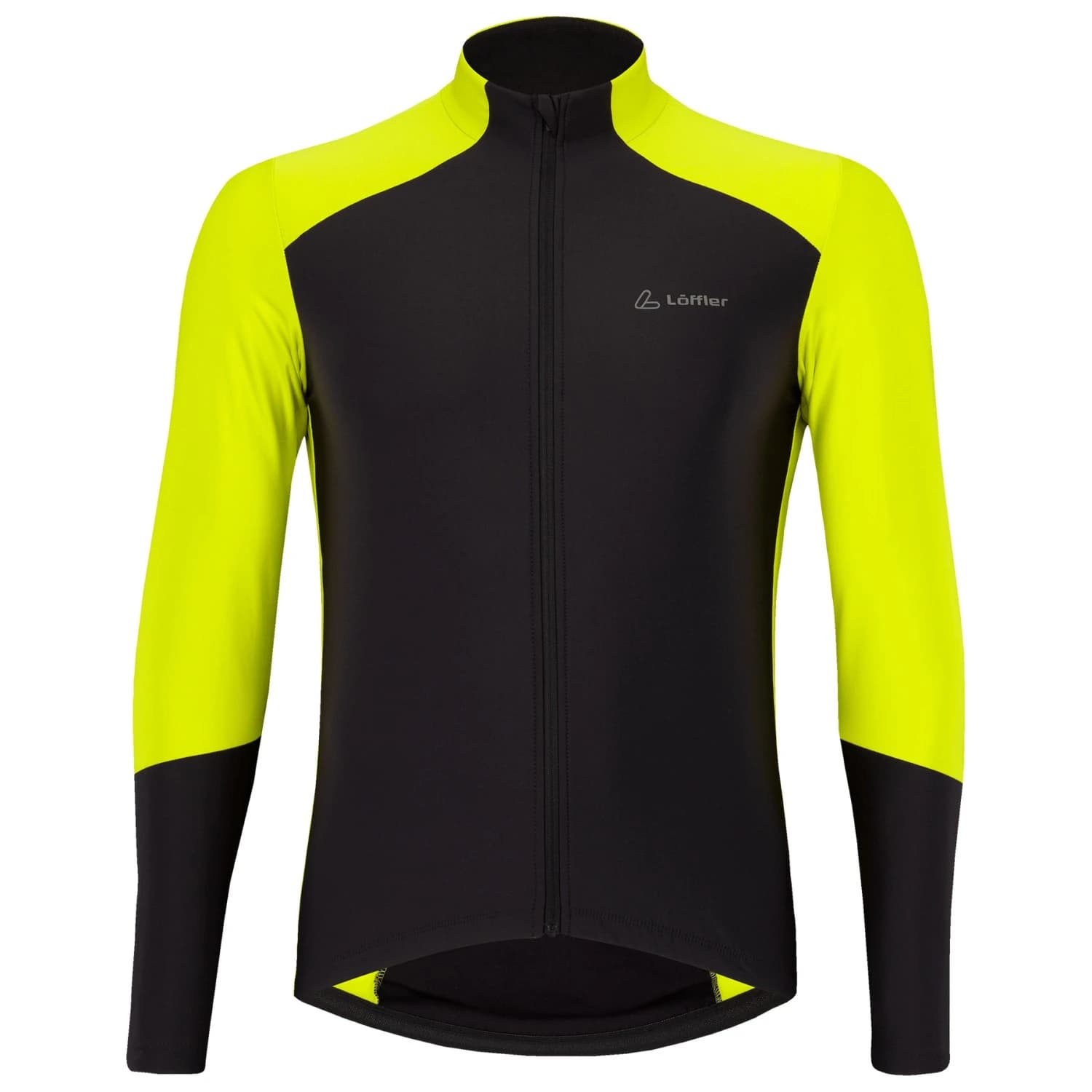 Мъжка фланелка с дълъг ръкав за колоездене Löffler Bike L/S Jersey Combo Mid Cycling jersey - Black / Neon Yellow