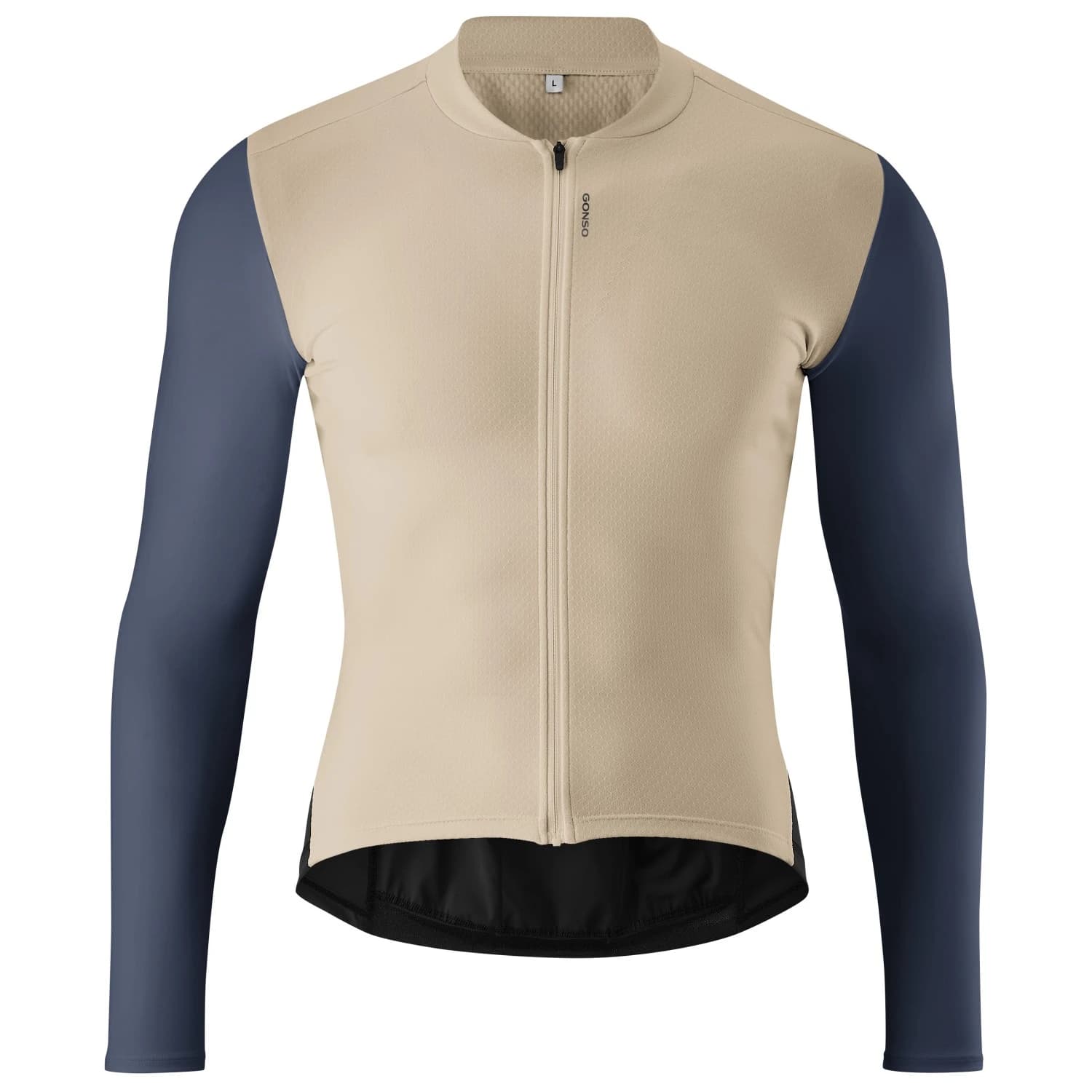 Мъжка фланелка с дълъг ръкав за колоездене Gonso Sitivo Jersey Longsleeve Cycling jersey - Cream / Navy