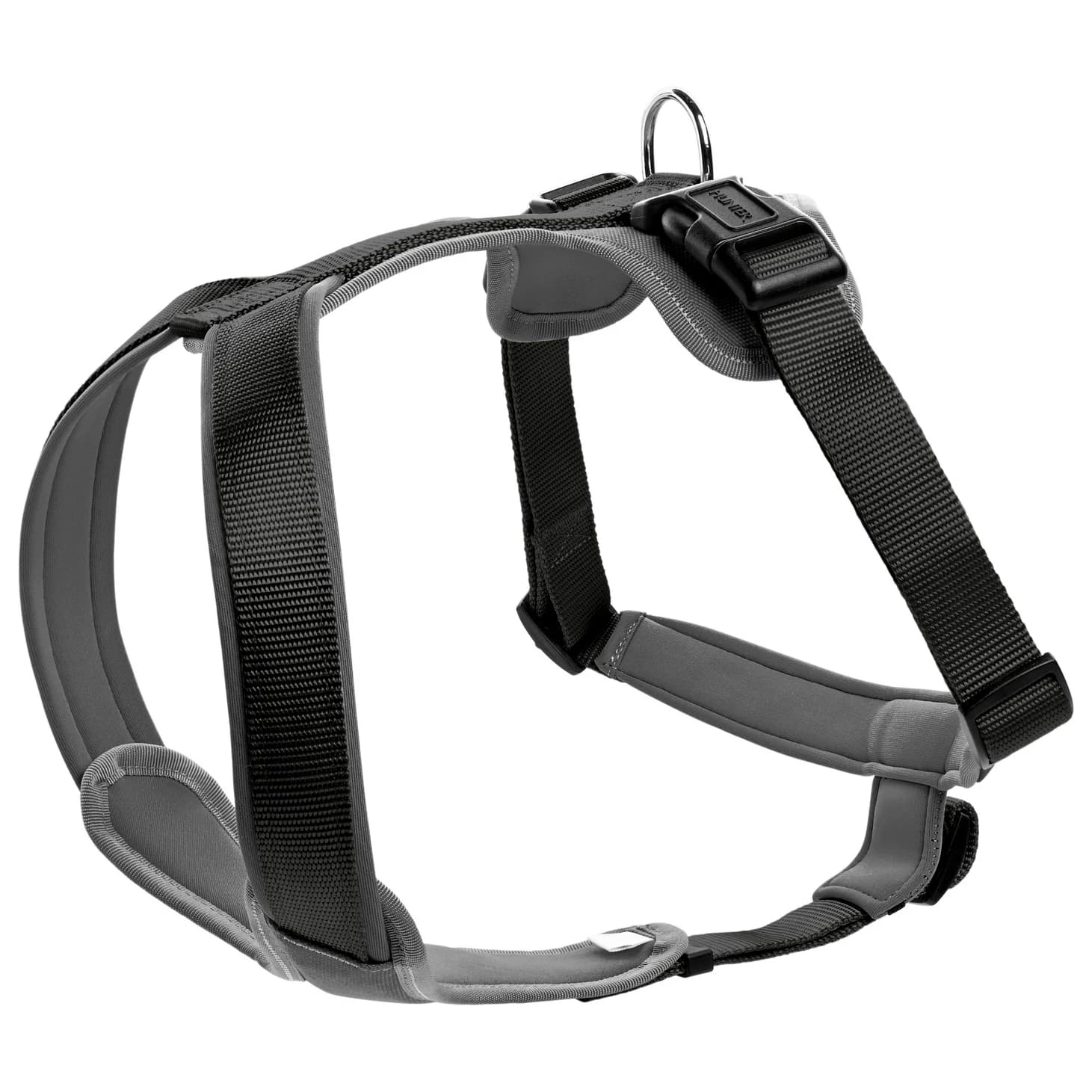 Нагръдник за куче Hunter Harness Neoprene Dog harness - Schwarz / Grau