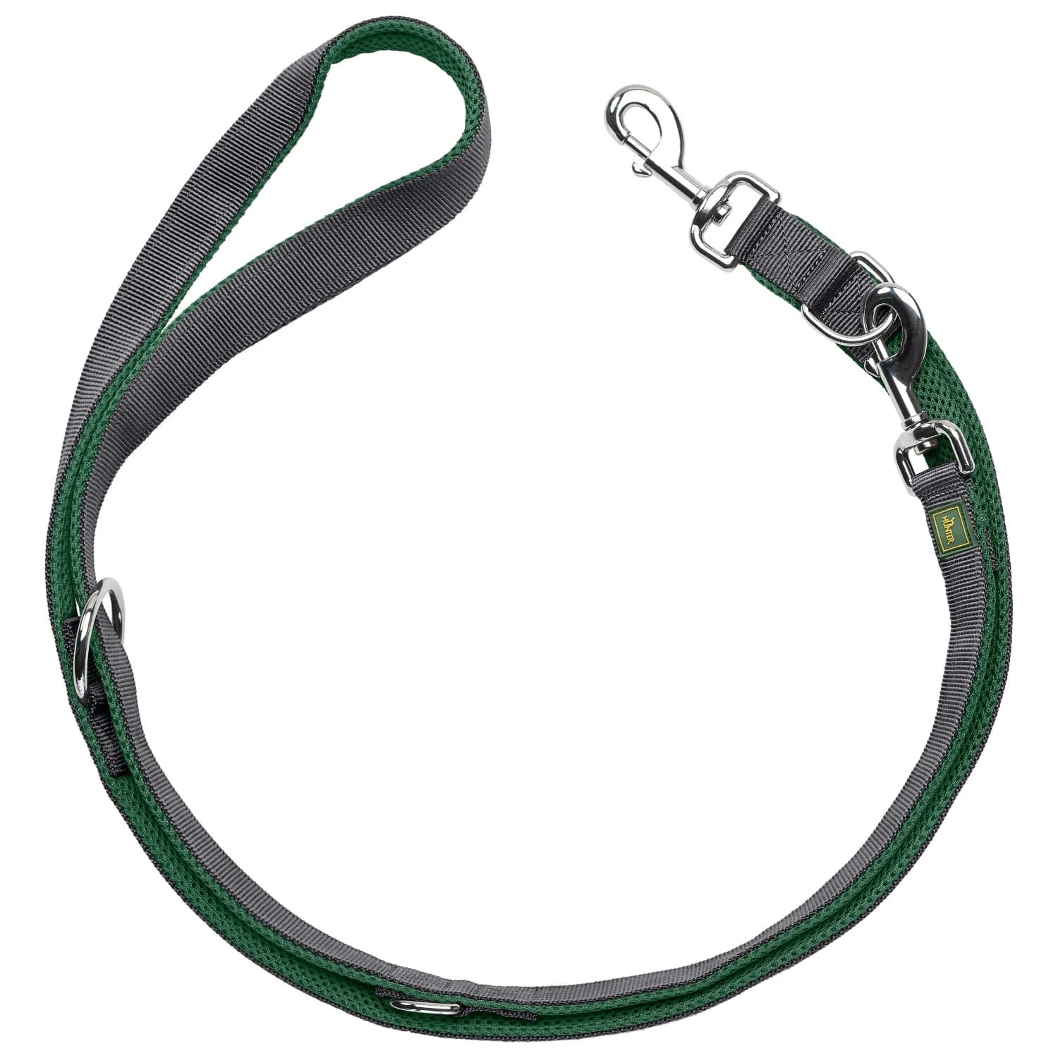 Повод за куче Hunter Verstellbare Führleine Maldon Dog leash - Dunkelgrün / Grau