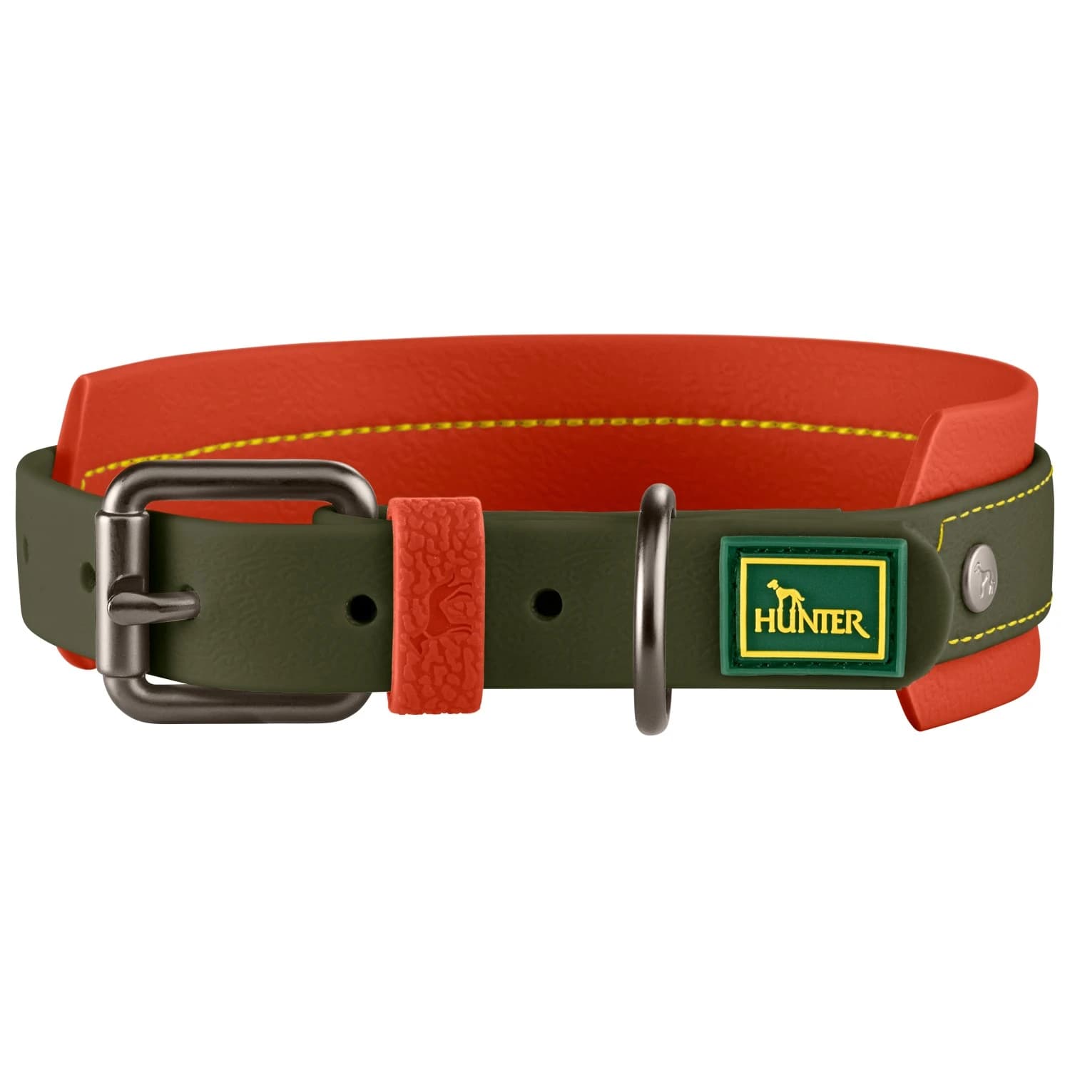 Нашийник за куче Hunter Halsband Havanna Dog collar - Green / Orange
