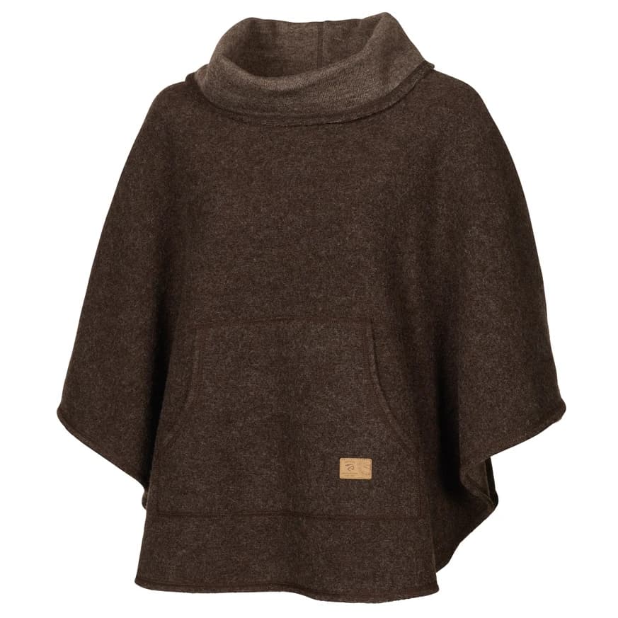 Дамско пончо Ivanhoe of sweden Women's NLS Humla Poncho - Chocolate