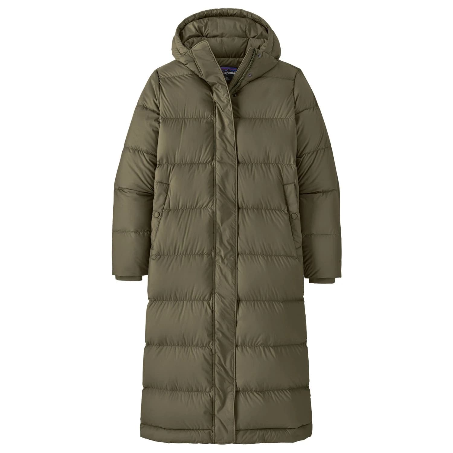 Дамско палто Patagonia Women's Silent Down Long Parka Coat - Basin Green