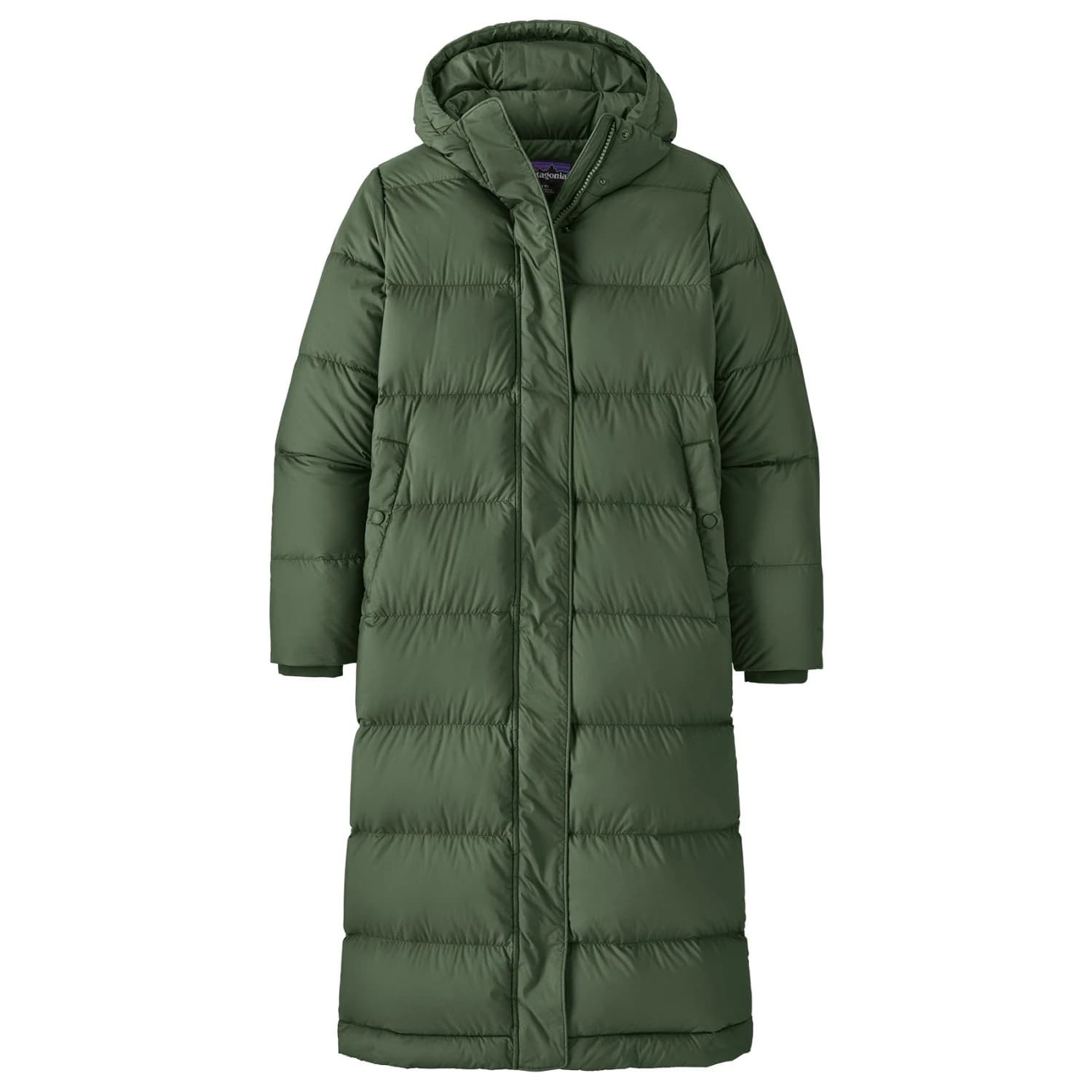 Дамско палто Patagonia Women's Silent Down Long Parka Coat - Canopy Green