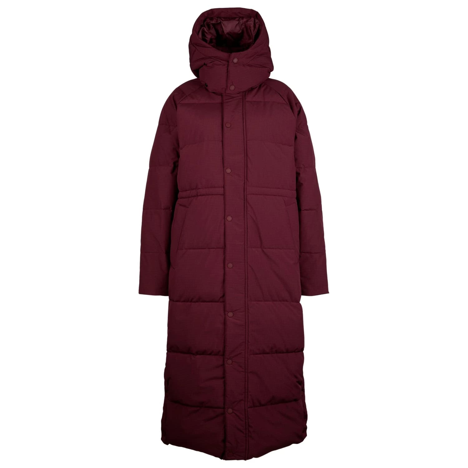 Дамско палто Dedicated Women's Long Puffer Jacket Karmas Coat - Fig Red