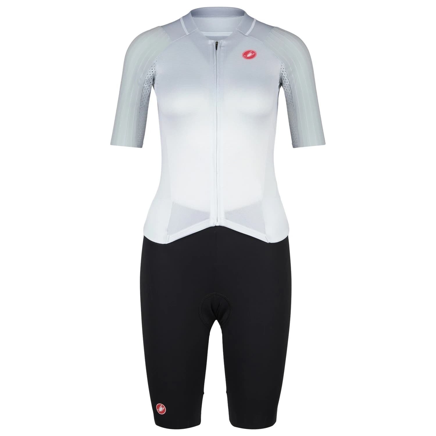 Дамски скин за колоездене Castelli Women's Free Sanremo Tri Suit S/S Cycling skinsuit - White / Black