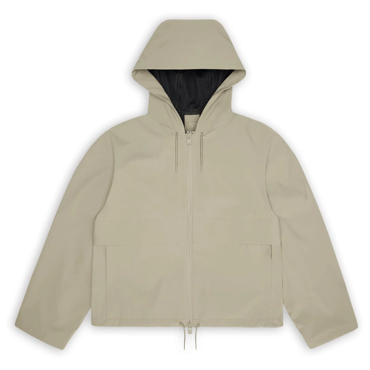 Дамско водоустойчиво яке Rains Women's Suva Hardshell Short String W Jacket Waterproof jacket - Beige