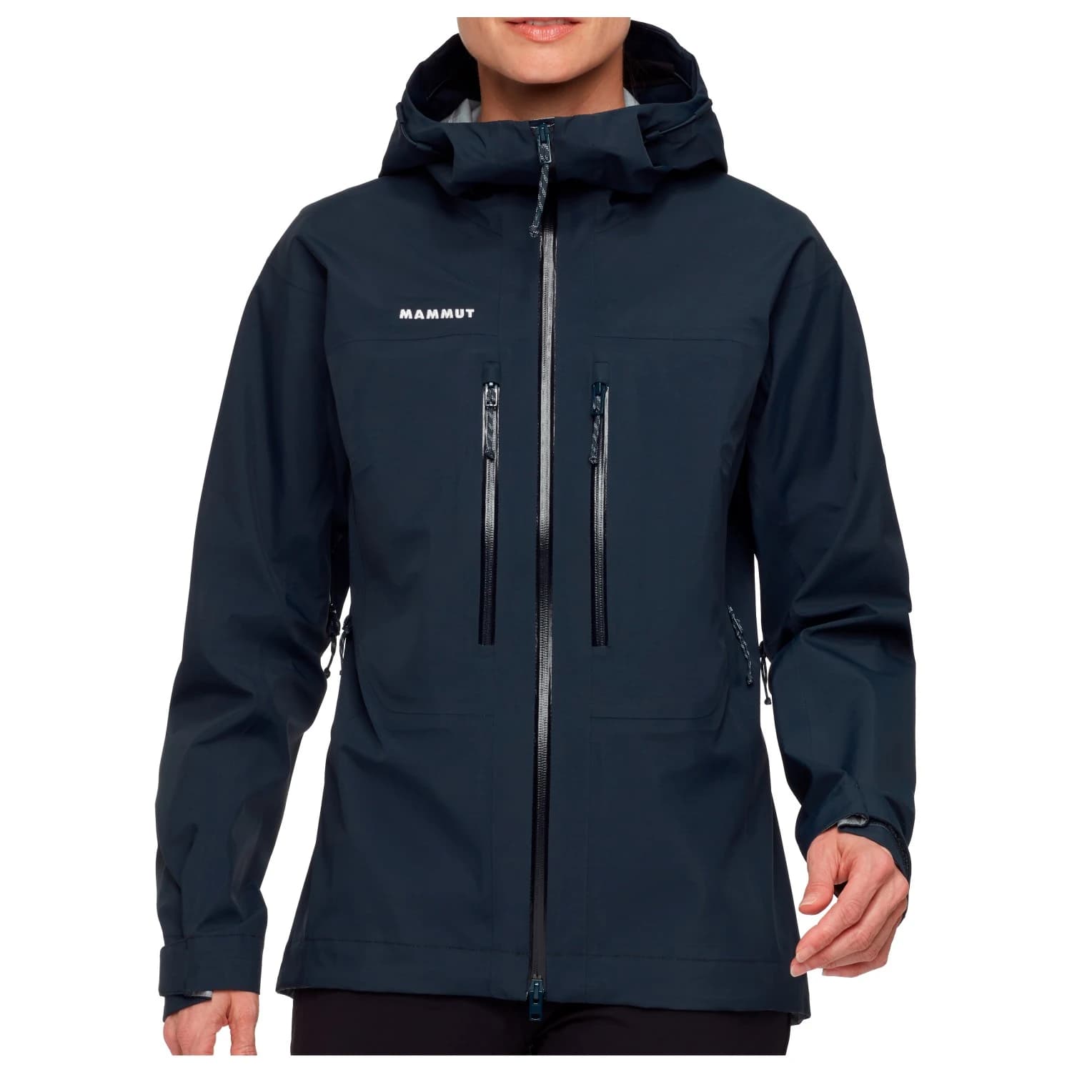 Дамско водоустойчиво яке Mammut Women's Taiss Hardshell Hooded Jacket Waterproof jacket - Marine