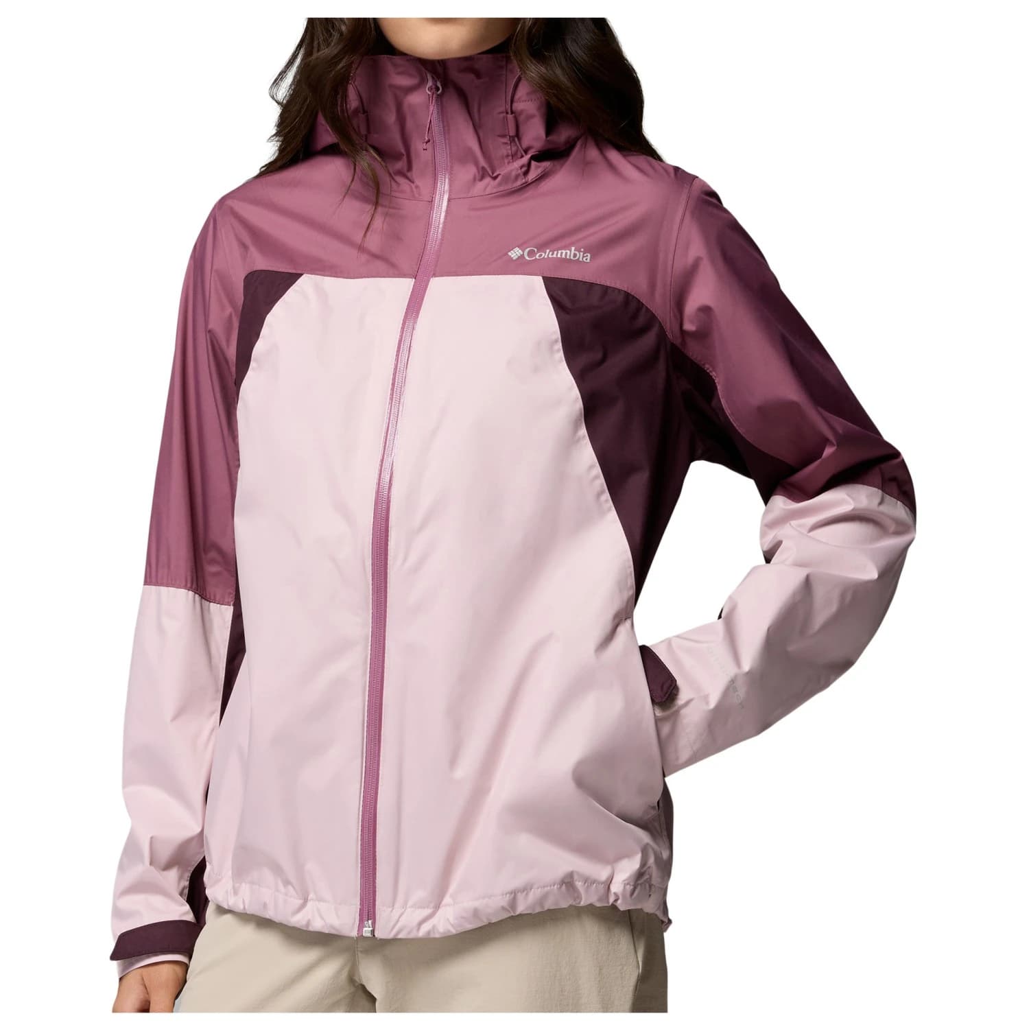 Дамско водоустойчиво яке Columbia Women's Inner Limits IV Jacket Waterproof jacket - Mineral Pink / Antique Mauve / Moonvista