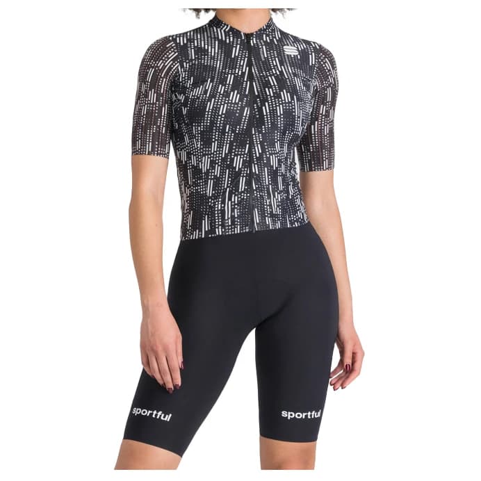 Дамски скин за колоездене Sportful Women's G-Suit Cycling skinsuit - Black / White