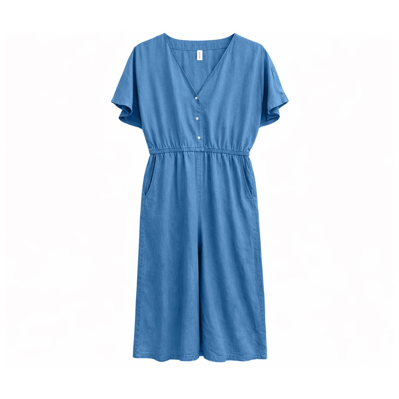 Дамски гащеризон Mazine Women's Wide Leg Tencel Jumpsuit - Dark Blue Wash