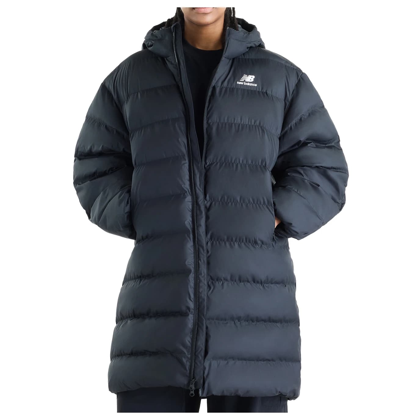 Дамско палто New Balance Women's Boston Long Puffer Jacket Coat - Black