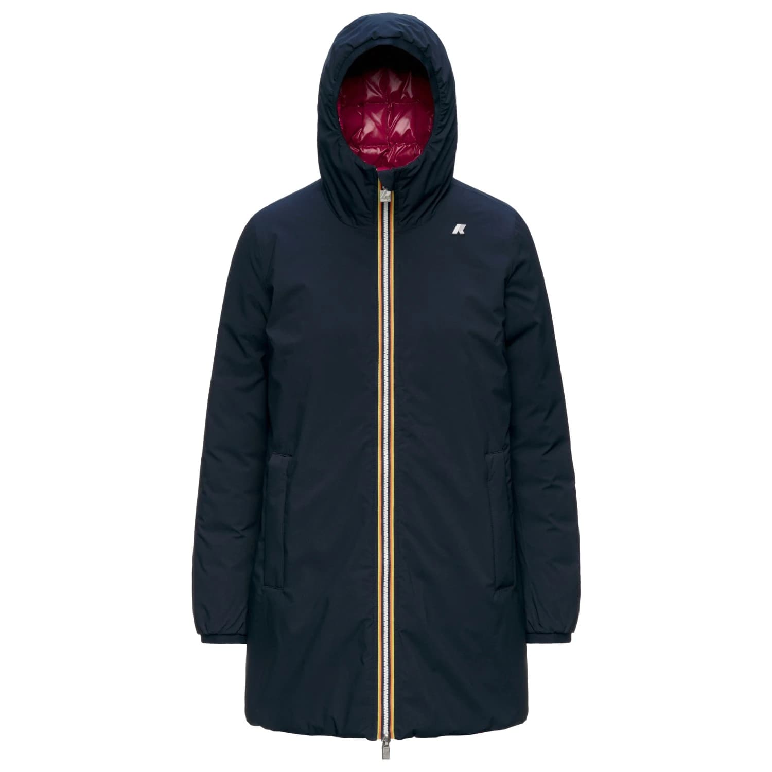 Палто K-Way Women's Sophie St Thermo Double Coat - Blue Depth / Red Dark