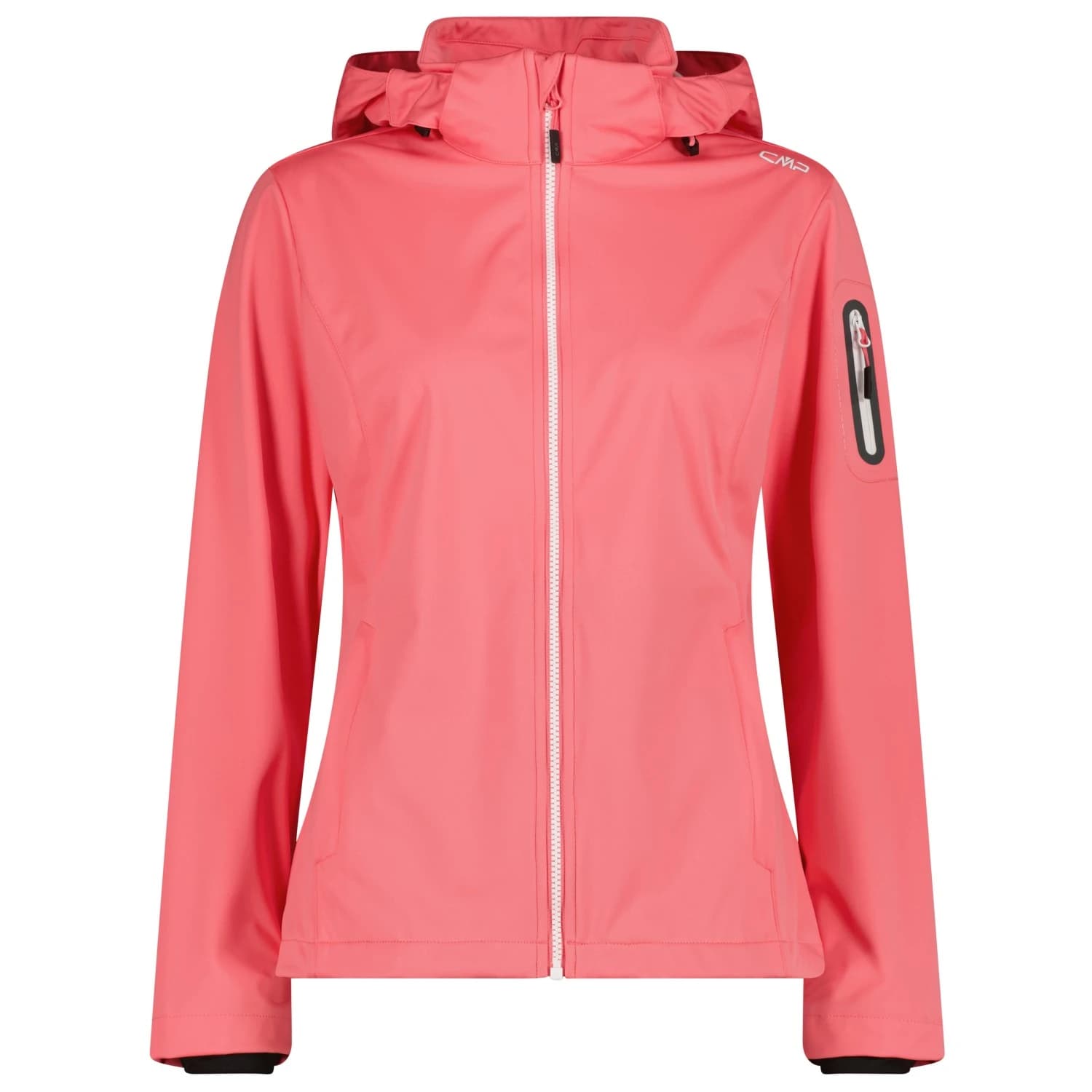 Дамско софтшел яке CMP Women's Light Softshell Jacket Zip Hood Softshell jacket - Coral