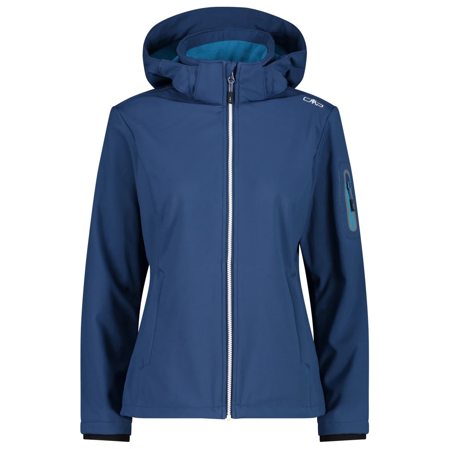 Дамско софтшел яке CMP Women's Softshell Jacket Zip Hood Softshell jacket - Blue Ink