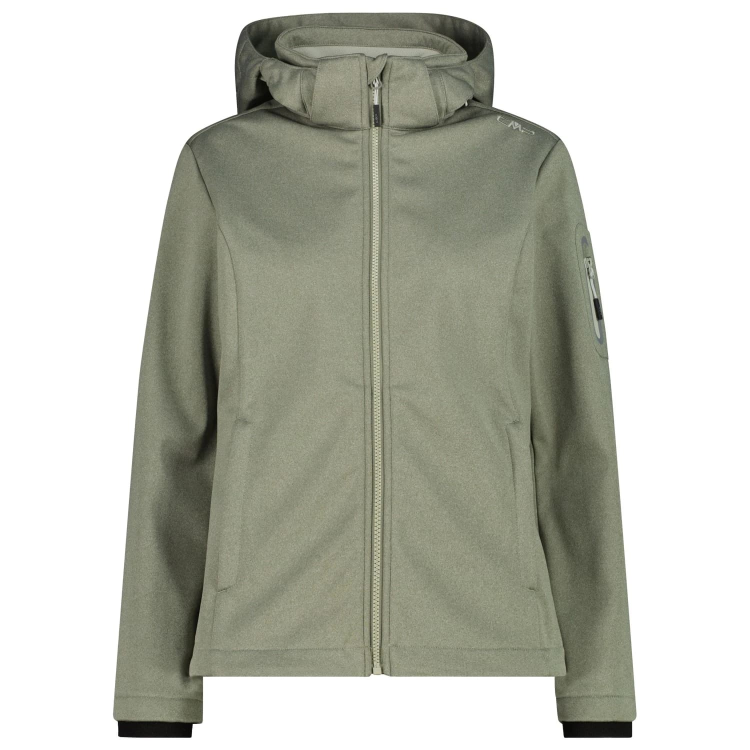 Дамско софтшел яке CMP Women's Softshell Jacket Zip Hood Softshell jacket - Avocado Melange