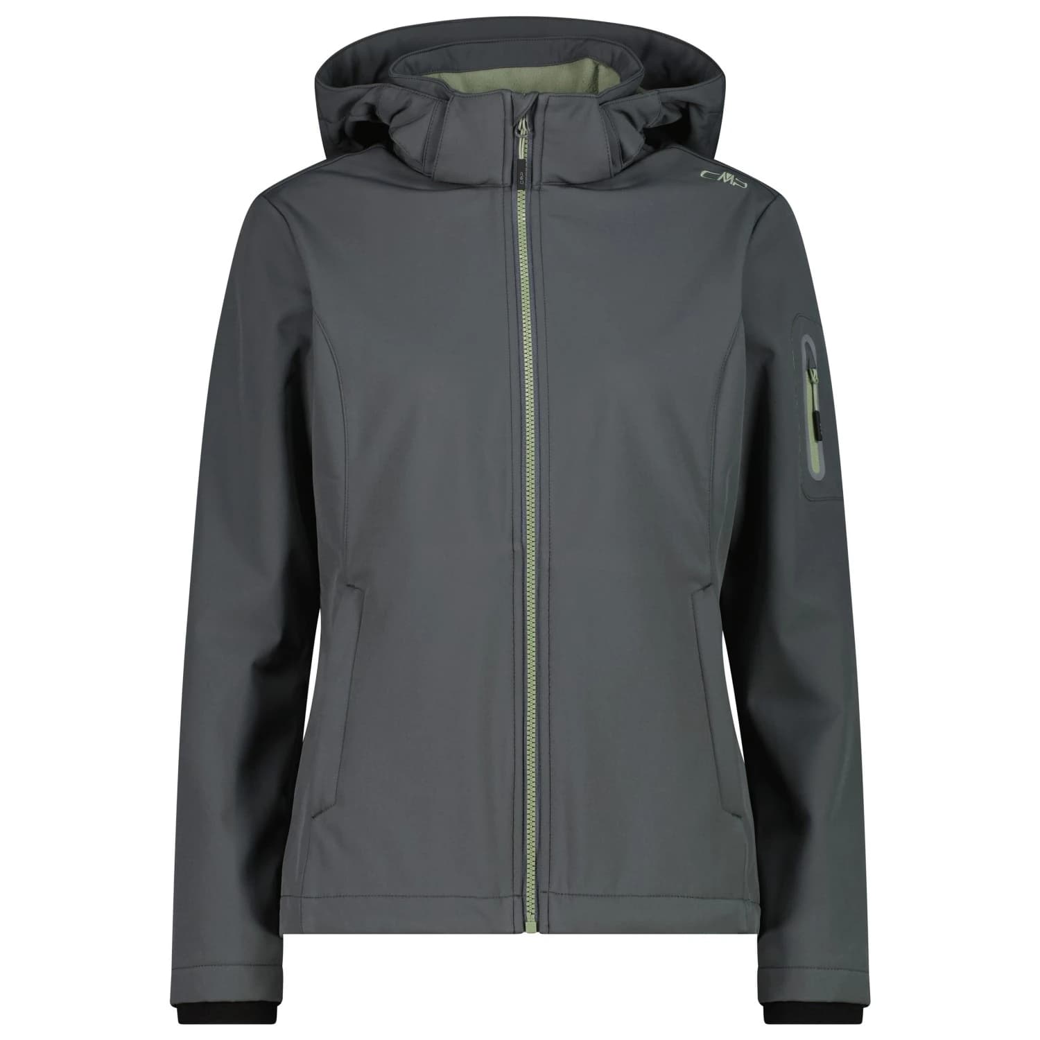 Дамско софтшел яке CMP Women's Softshell Jacket Zip Hood Softshell jacket - Jungle