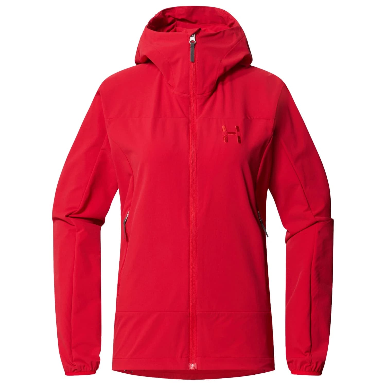 Дамско софтшел яке Haglöfs Women's Rosson Softshell Hood Softshell jacket - Bright Red