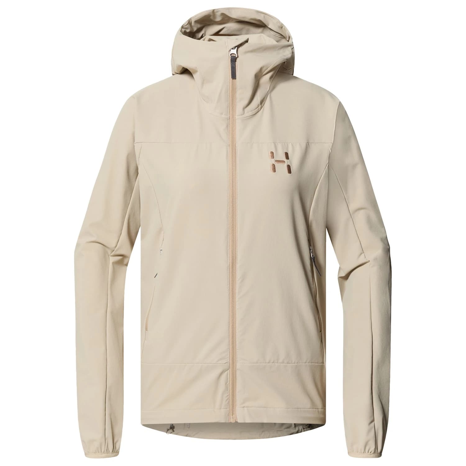 Дамско софтшел яке Haglöfs Women's Rosson Softshell Hood Softshell jacket - Chalk Beige