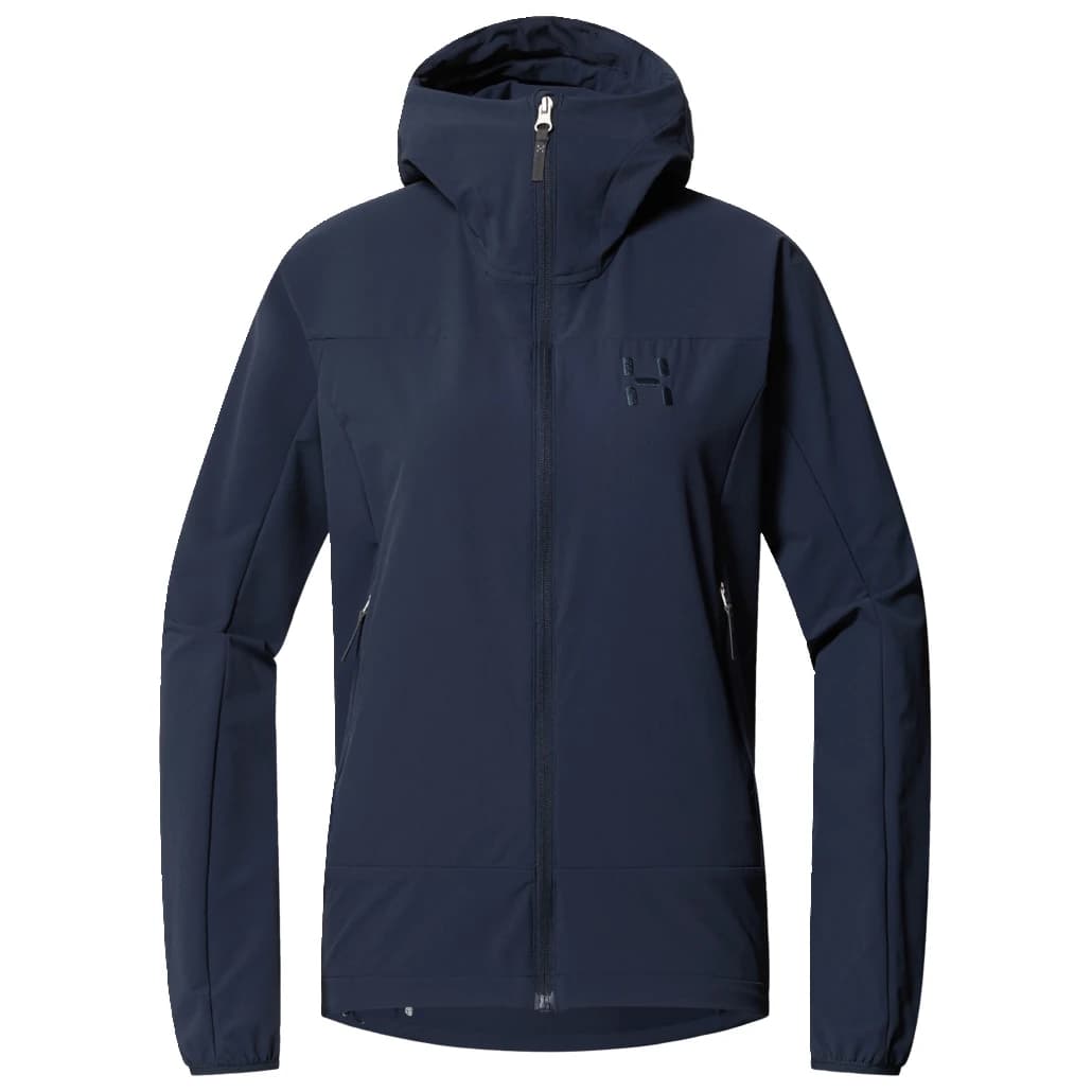 Дамско софтшел яке Haglöfs Women's Rosson Softshell Hood Softshell jacket - Tarn Blue