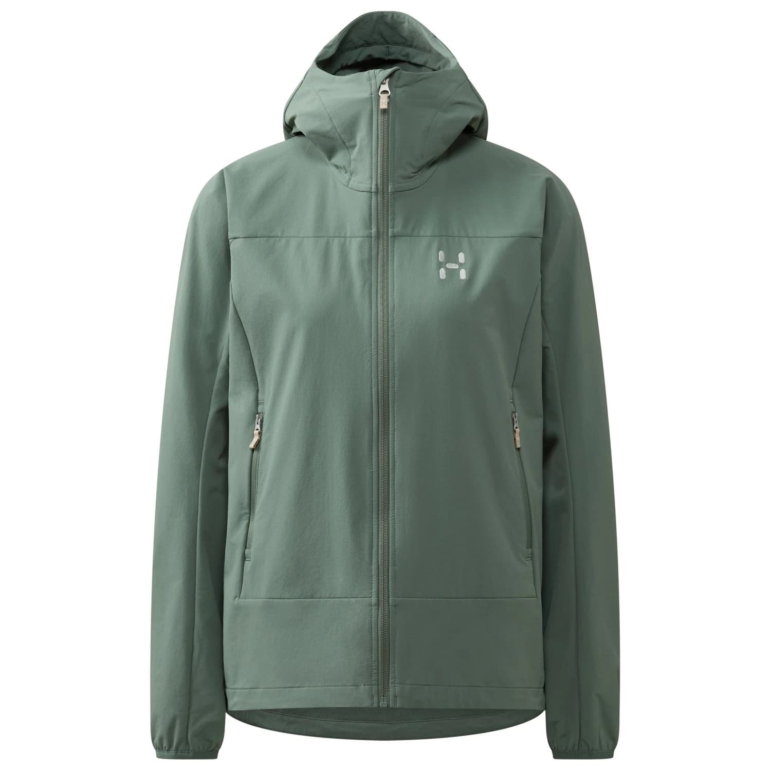 Дамско софтшел яке Haglöfs Women's Rosson Softshell Hood Softshell jacket - Chlorophyll Green