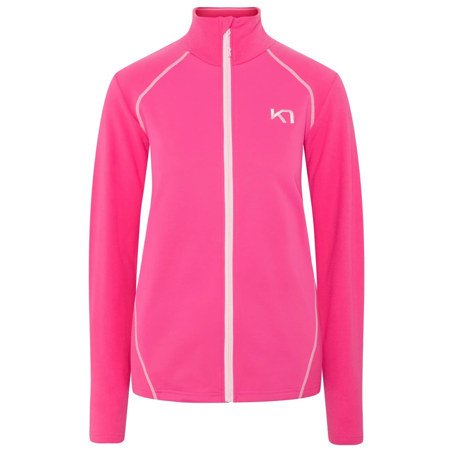 Дамско поларено яке Kari Traa Women's Kari Full Zip Fleece Training jacket - Bright Pink