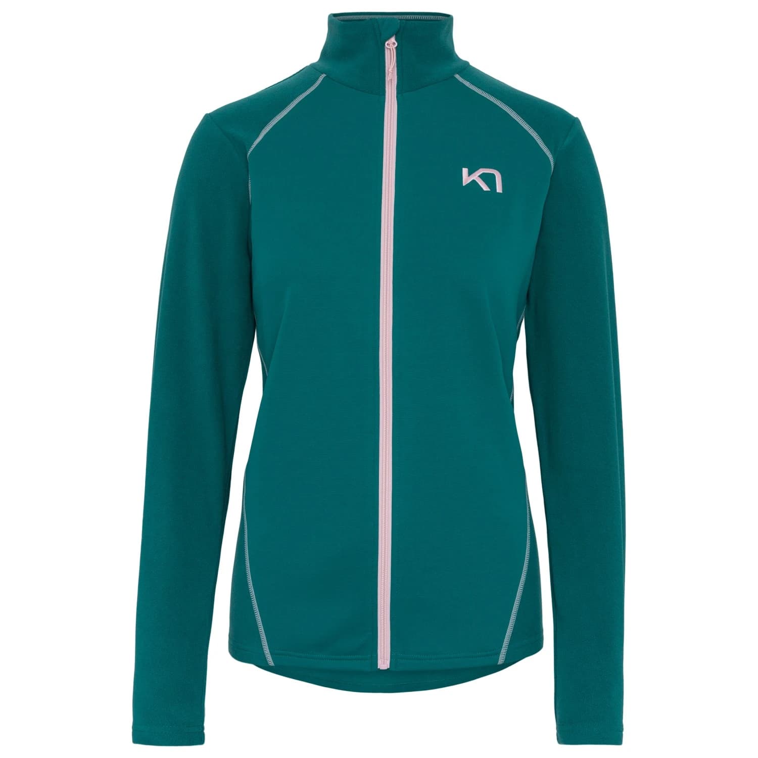 Дамско поларено яке Kari Traa Women's Kari Full Zip Fleece Training jacket - Peacock