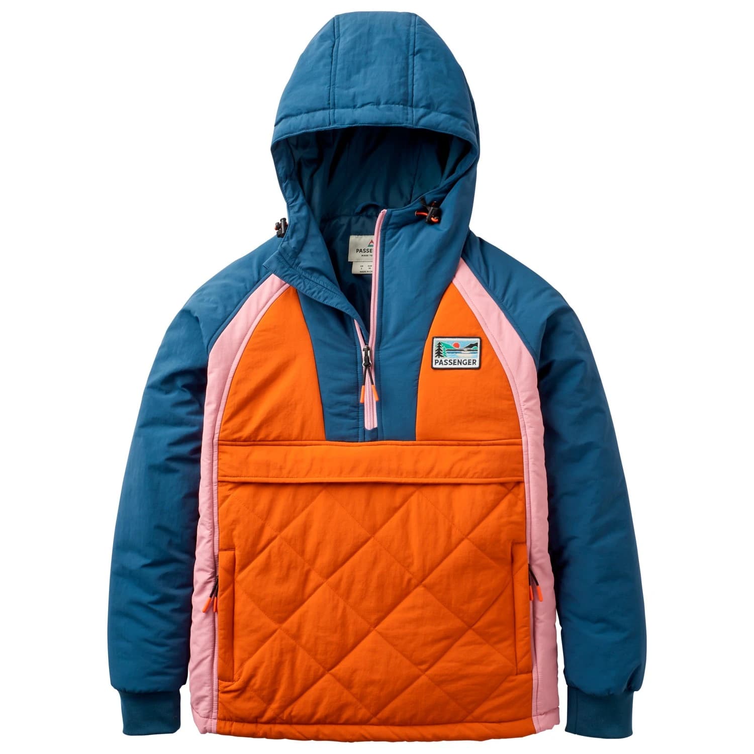 Дамско ежедневно яке Passenger Women's Alba 1/2 Zip Jacket Casual jacket - Dark Denim / Sunset Orange