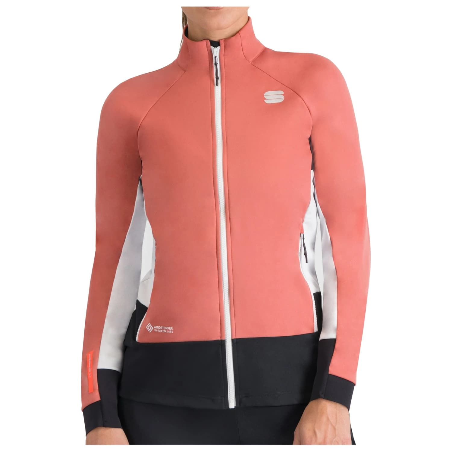 Дамско яке за ски бягане Sportful Women's Apex Jacket Cross-country ski jacket - Dusty Red / White / Black