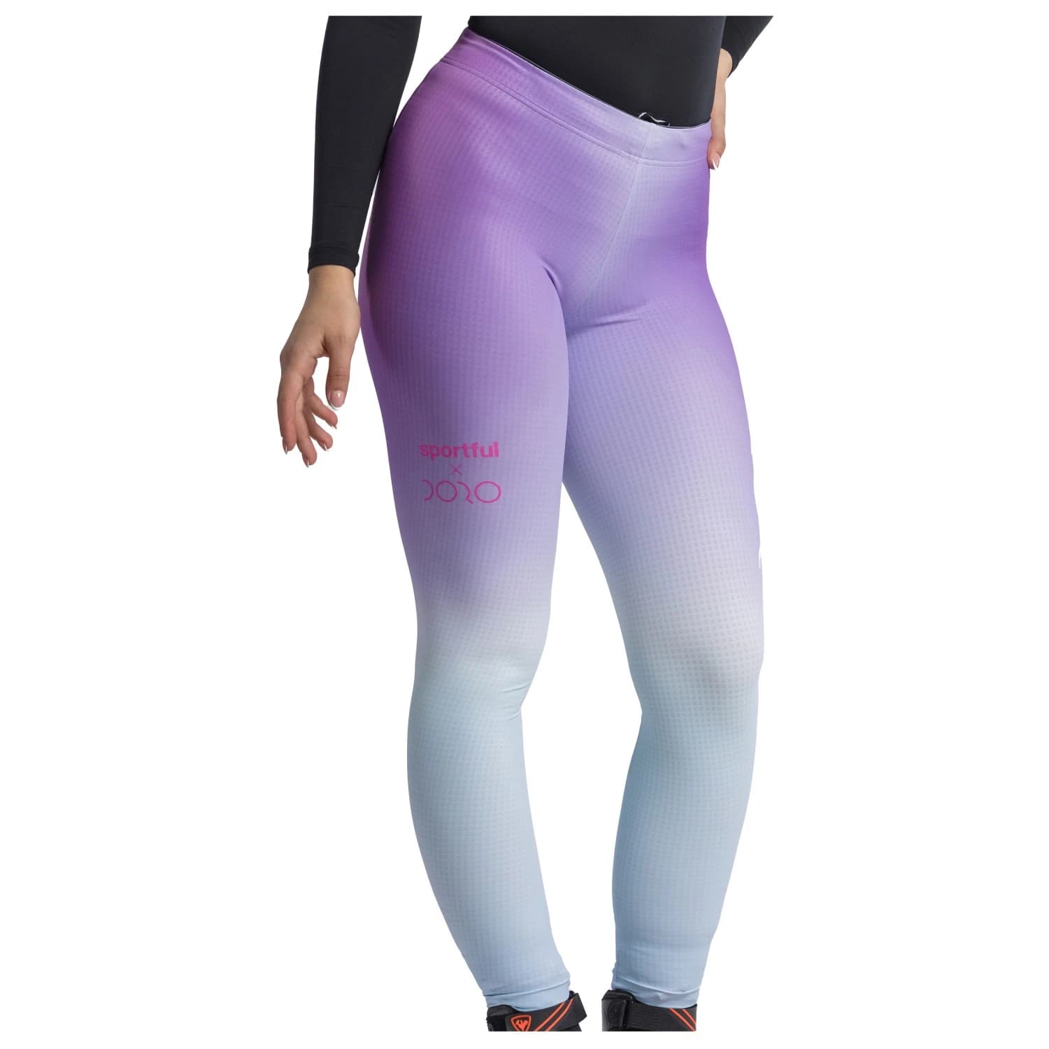 Дамски панталон за ски бягане Sportful Women's Doro Apex Tight Cross-country ski trousers - Shaded Pink / Azure