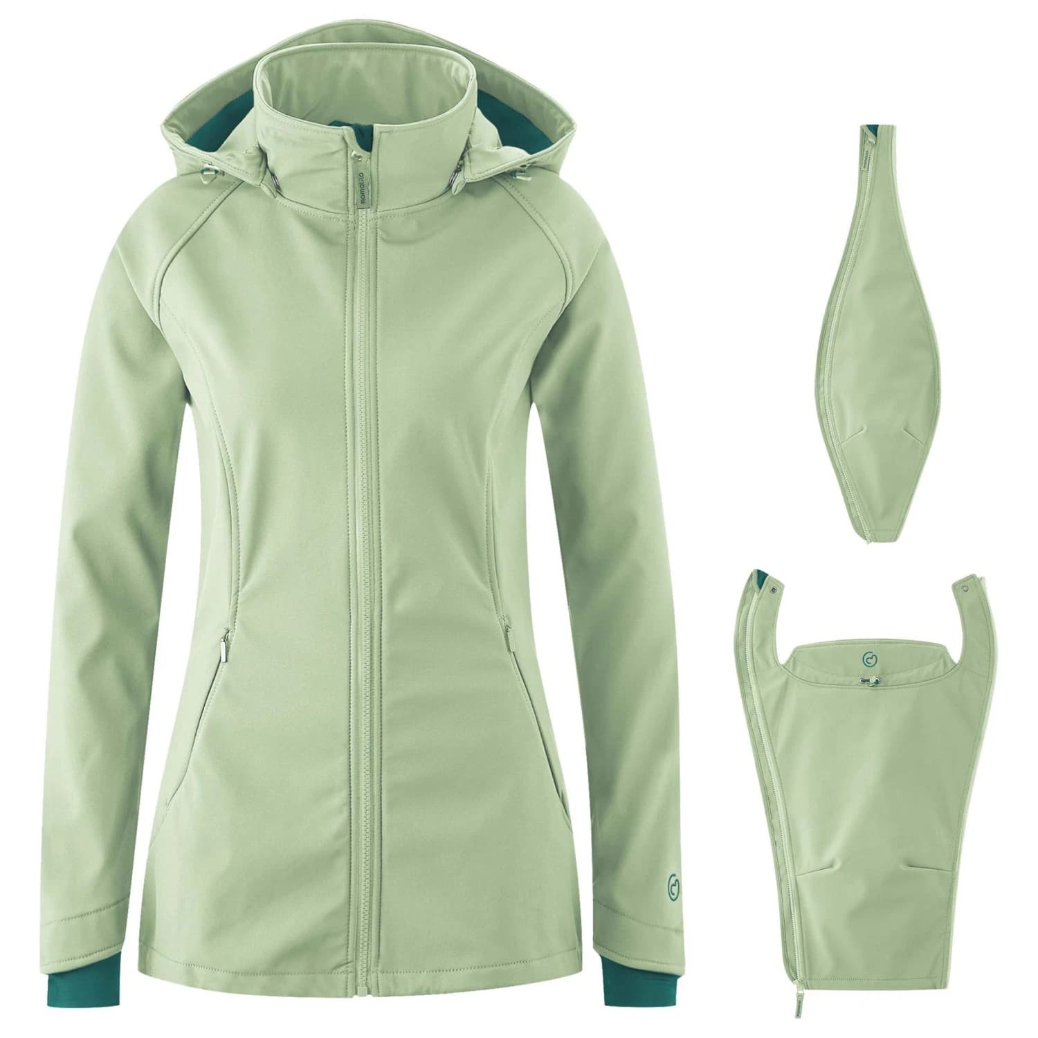 Дамско софтшел яке Mamalila Women's Softshell-Tragejacke Allrounder Fit Softshell jacket - Agave