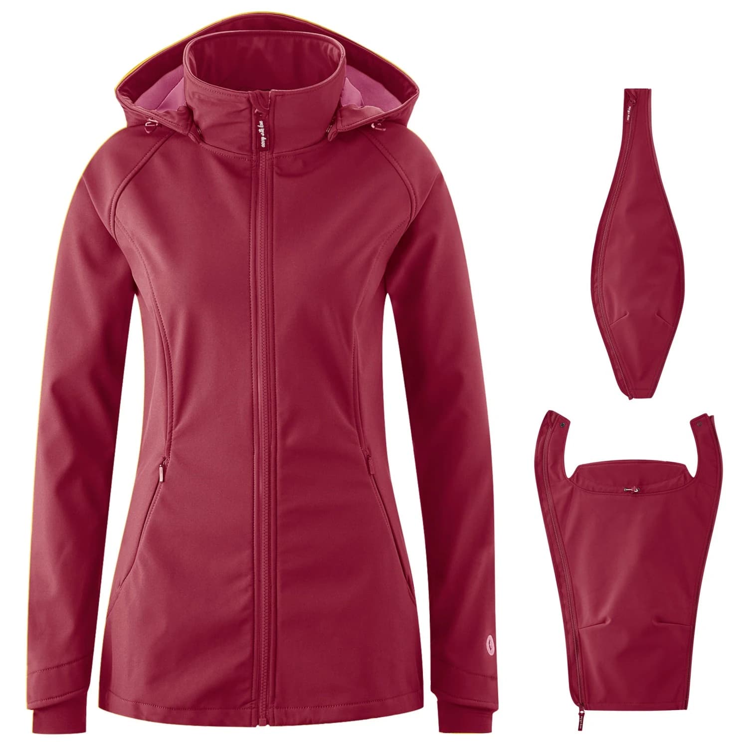 Дамско софтшел яке Mamalila Women's Softshell-Tragejacke Allrounder Fit Softshell jacket - Burgundy